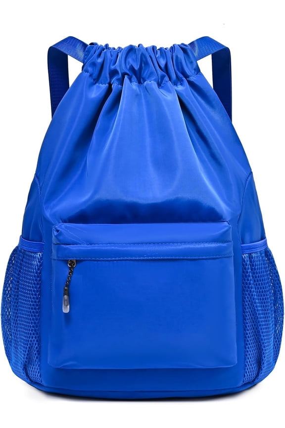 Drawstring Backpack for Women, Waterproof Drawstring Gym Bag for Men, Small Cinch Sack for Basketball, Pull String Sport Bag for Soccer
