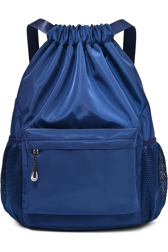 Drawstring Backpack for Women, Waterproof Drawstring Gym Bag for Men, Small Cinch Sack for Basketball, Pull String Sport Bag for Soccer