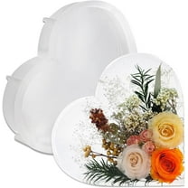 Kiibsot Large Silicone Resin Molds, Resin Heart Molds 7.3'' x 8.7“x 2'', Deep Epoxy Resin Molds for Flowers Preservation,Resin Art, Resin Casting DIY Mold for Wedding,Valentine,Anniversary