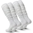 thumbnail image 1 of Kiibsot Scrunch Football Socks Ultra Long 1 Pair/2 Pairs Combed Cotton With Ankle Support Padded Knee High Socks for Youth Adult, 1 of 5