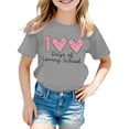 thumbnail image 1 of Kiijoy 100 Days Of School T-Shirt for Girls Letter Cute Short Sleeve T Shirt, Sizes 3-4, 1 of 3