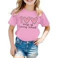 thumbnail image 1 of Kiijoy 100 Days Of School T-Shirt for Girls Letter Cute Short Sleeve T Shirt, Sizes 6-7, 1 of 3