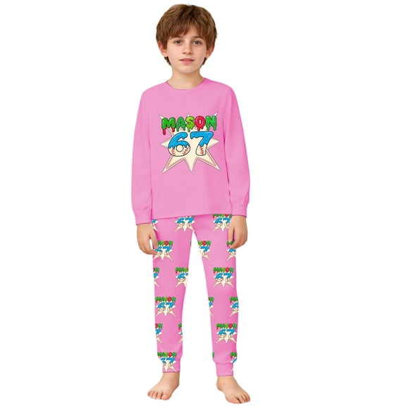 Kiijoy 6 7 Pajamas for Boys Sleepwear Long Sleeve Top Pants Outfits Loungewear, Sizes 3-4T