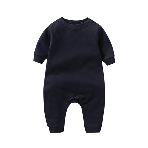 Kiijoy Baby Boys Long Sleeve Jumpsuit Casual Solid Romper, Size 0-24 Months
