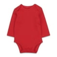 thumbnail image 1 of Kiijoy Baby Girl Boy Long Sleeve Bodysuit Solid Color Cotton Romper Onesies, Sizes 0-24M, 1 of 3