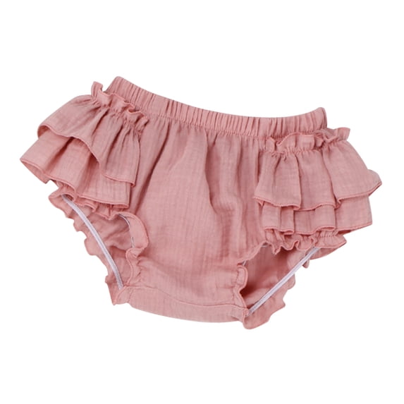 Kiijoy Baby Girls Cute Ruffle Shorts Lightweight Cotton Shorts, Sizes 2-3