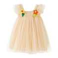 thumbnail image 1 of Kiijoy Baby Girls Flower Tulle Dress Flutter Strap Mesh Princess Dress, Sizes 1-6, 1 of 5