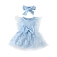 thumbnail image 1 of Kiijoy Baby Girls Summer Sleeveless Mesh Dress Birthday Party Princess Dress, Sizes 0-18 Months, 1 of 8