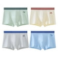 thumbnail image 1 of Kiijoy Big Boy's Seamless Stretch Boxer Briefs Breathable Underwear, 4 Pack, Sizes 9-12, 1 of 8