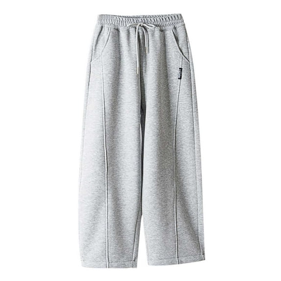 Kiijoy Big Boys Baggy Straight Leg Sweatpants Unisex Casual Sports Pants, Sizes 10-11