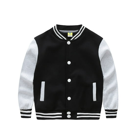 Kiijoy Big Boys Bomber Jacket Colorblock Varsity Active Sweatshirt Coat, Sizes 7-8