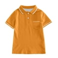 thumbnail image 1 of Kiijoy Big Boys Casual Polo Shirt School Uniform Short Sleeve Pocket T-Shirt, Sizes 7-8, 1 of 3