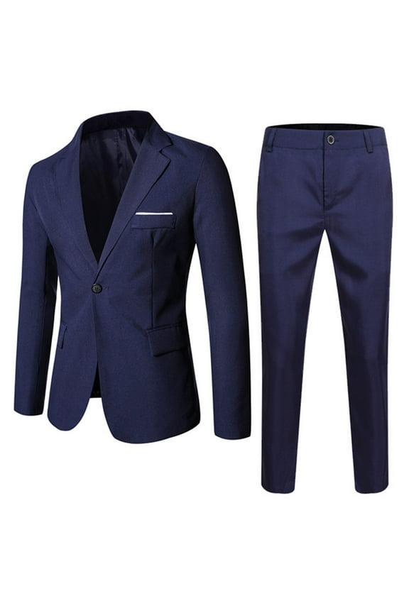 Big Boys Formal Suit Solid Single Blazer Pants Outfits, Sizes 11-12