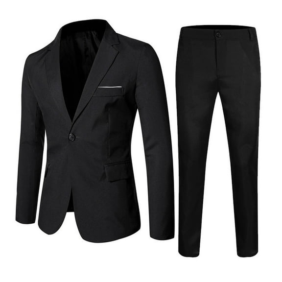 Kiijoy Big Boys Formal Suit Solid Single Blazer Pants Outfits, Sizes 12-13
