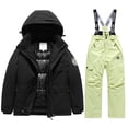 thumbnail image 1 of Kiijoy Big Boys Girls Snowsuit Winter Ski Outfit Warm Hooded Coat Overalls Outfits, 1 of 7