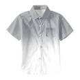 thumbnail image 1 of Kiijoy Big Boys Gradient Beach Shirt Loose Short Sleeve Button Down Shirt, Sizes 3-13, 1 of 4