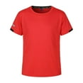 thumbnail image 1 of Kiijoy Big Boys Quick Drying T-Shirt Short Sleeve Plain Unisex T Shirt,Red, 1 of 7