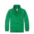 thumbnail image 1 of Kiijoy Big Boys School Uniform Long Sleeve Polo Shirt Unisex Versatile Kids T-Shirt, 1 of 3