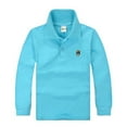 thumbnail image 1 of Kiijoy Big Boys School Uniform Long Sleeve Polo Shirt Unisex Versatile Kids T-Shirt, 1 of 3