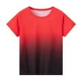 thumbnail image 1 of Kiijoy Big Boys' Tee Gradient Short Sleeve T Shirt Versatile Pullover T-Shirt, 1 of 7