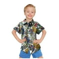 thumbnail image 1 of Kiijoy Big Boys Tropical Print Button Up Shirt Hawaii Short Sleeve Beach Shirt for Kids, 1 of 8