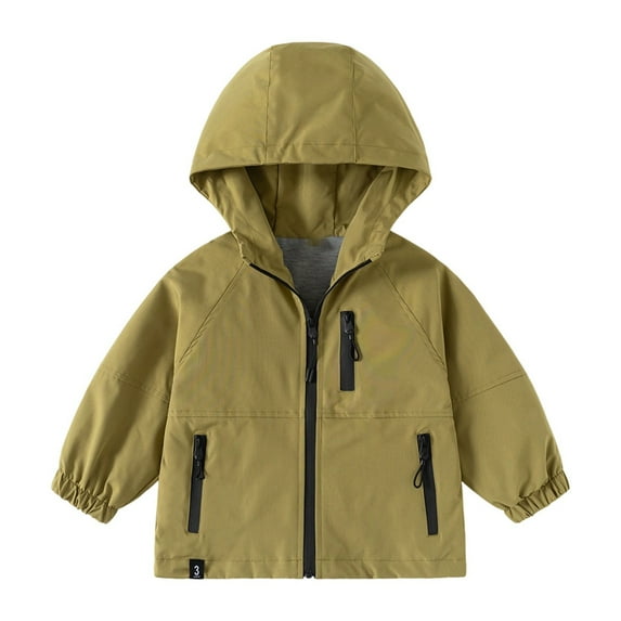 Kiijoy Big Boys Windbreaker Lightweight Windproof Hooded Jacket Outerwear, Sizes 8-9