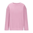thumbnail image 1 of Kiijoy Big Girl's Sweatshirt Solid Casual Loose Crew Neck Pullover, Sizes 7-8, 1 of 6