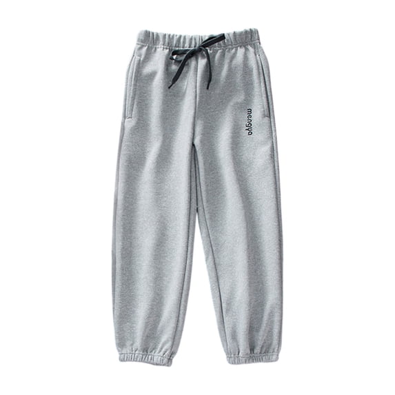 Kiijoy Big Girls Active Sweatpants Elastic Waist Drawstring Jogger Pants, Sizes 8-9