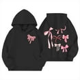 thumbnail image 1 of Kiijoy Big Girls Bow Hoodie Hooded Sweatshirt Soft Pullover Long Sleeves Tops, 1 of 2