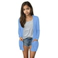 thumbnail image 1 of Kiijoy Big Girls Casual Cardigan Shirt Solid Versatile Long Sleeve Jacket, Sizes 7-8, 1 of 6