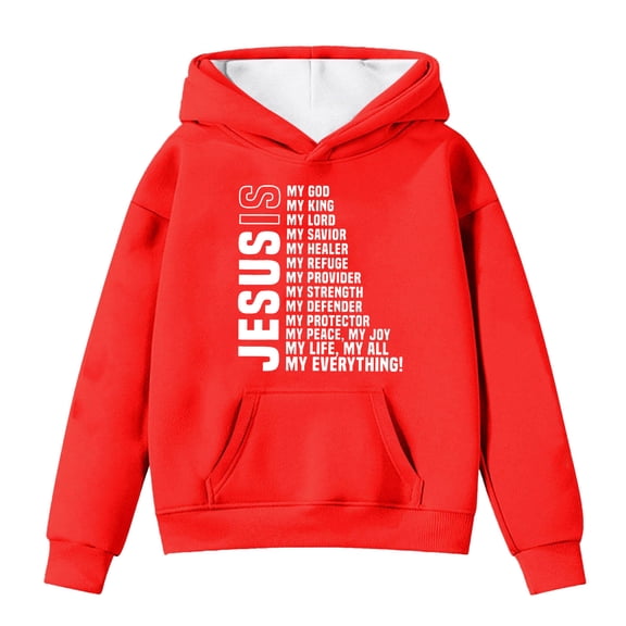 Kiijoy Big Girls Casual Hoodie Letter Print Hooded Sweatshirt for Kids, Sizes 10-11