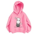 thumbnail image 1 of Kiijoy Big Girls Casual Sports Hoodie Cartoon Cat Print Hooded Sweatshirt, Sizes 9-10, 1 of 2