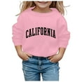 thumbnail image 1 of Kiijoy Big Girls Casual Sweatshirt California Print Crewneck Pullover Top, Sizes 7-8, 1 of 3
