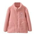 thumbnail image 1 of Kiijoy Big Girls Cozy Fleece Zip Up Coat Winter Warm Windproof Jacket, Sizes 7-8, 1 of 2