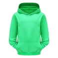thumbnail image 1 of Kiijoy Big Girls Fall Hoodie Solid Color Casual Unisex Hooded Sweatshirt, Sizes 9-10, 1 of 3