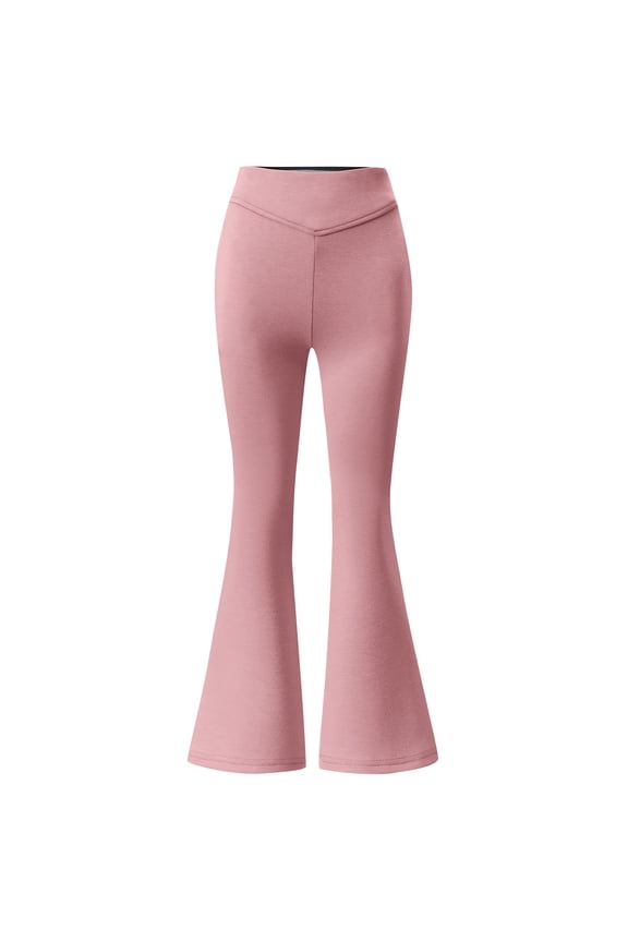 Big Girls Flare Pants High Waisted Stretch Pants School Uniform, Sizes 9-10