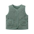 thumbnail image 1 of Kiijoy Big Girls Fleece Vest Solid Casual Sleeveless Outerwear Jacket, Sizes 10-12, 1 of 3