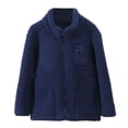 thumbnail image 1 of Kiijoy Big Girls Fleece Warm Zip Up Jacket Thickened Windproof Soft Coat Outerwear, 1 of 2