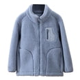 thumbnail image 1 of Kiijoy Big Girls Fleece Warm Zip Up Jacket Thickened Windproof Soft Coat Outerwear, 1 of 2