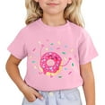thumbnail image 1 of Kiijoy Big Girls Graphic T Shirt Doughnut Print Short Sleeve Cute T-Shirt, Sizes 3-13, 1 of 3