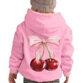 thumbnail image 1 of Kiijoy Big Girls Hoodie Cherry Bow Print Sports Casual Hooded Sweatshirt, Sizes 9-10, 1 of 4