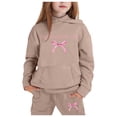 thumbnail image 1 of Kiijoy Big Girls Outfits Letter Print Hoodie and Joggers Sweatsuit Set, Sizes 10-11, 1 of 3