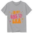 thumbnail image 1 of Kiijoy Big Girls Short Sleeve T-Shirt Letter Print Crewneck Casual Tshirt, Sizes 8-9, 1 of 2