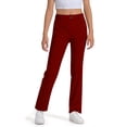 thumbnail image 1 of Kiijoy Big Girls Stretch School Pants Straight Leg Pull On Chino Pants, Sizes 7-8, 1 of 5