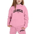 thumbnail image 1 of Kiijoy Big Girls Sweatsuit Los Angeles Print Active Hoodie and Joggers Set, Sizes 9-10, 1 of 3