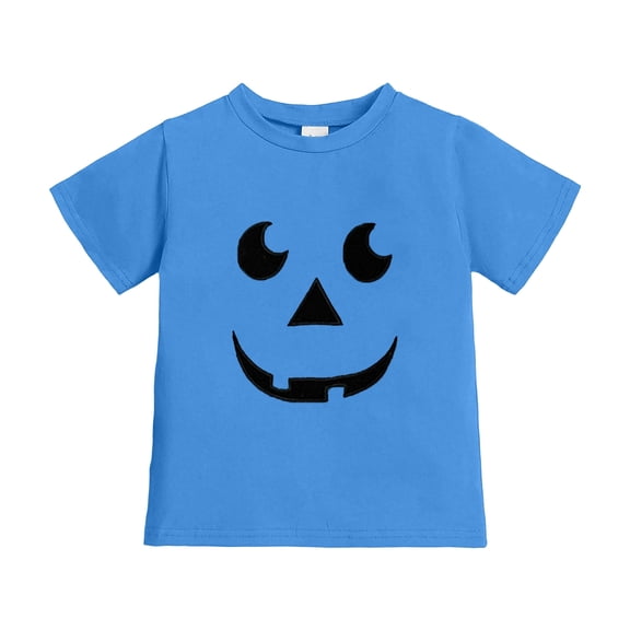 Kiijoy Big Girls T Shirt Halloween Pumpkin T-Shirt Kids Short Sleeve Tshirt, Sizes 10-11