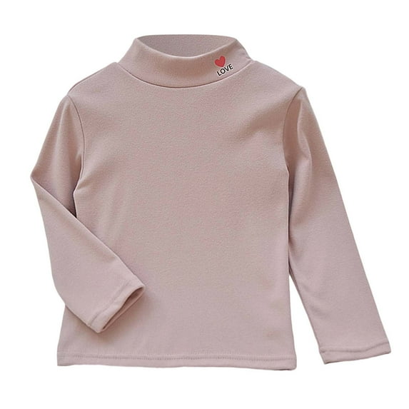 Kiijoy Big Girls Thermal T-Shirt Long Sleeve High Neck T-Shirt Warm Pullover, Sizes 9-10