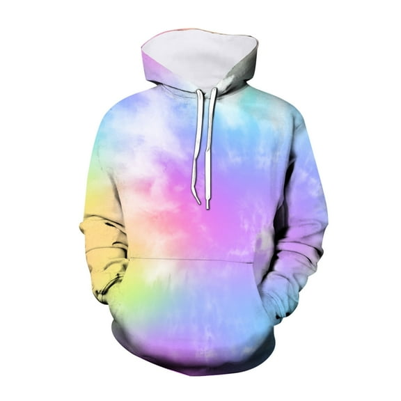 Kiijoy Big Girls Tie Dyed Hoodie Long Sleeve Hooded Sweatshirt with Pocket, Sizes 9-10