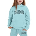 thumbnail image 1 of Kiijoy Big Girls Tracksuit Letter Print Sports Hoodie Jogger Pants Outfits, Sizes 9-10, 1 of 3