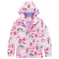 thumbnail image 1 of Kiijoy Big Girls Windbreaker Jacket with Hood Outdoor Raincoat for Children, Sizes 10-11, 1 of 4